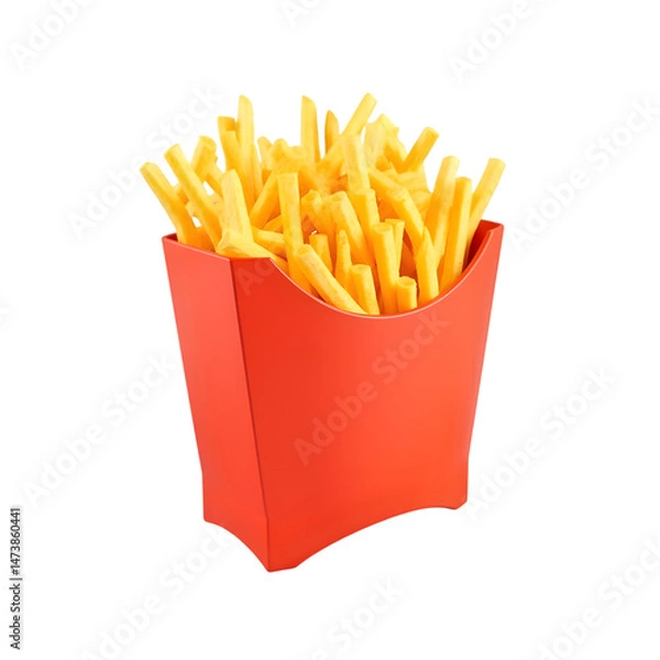 Obraz Fast Food French Fries on a transparent background