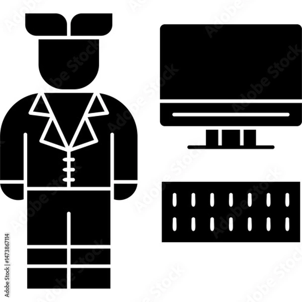 Fototapeta Programmer Icon Vector Element