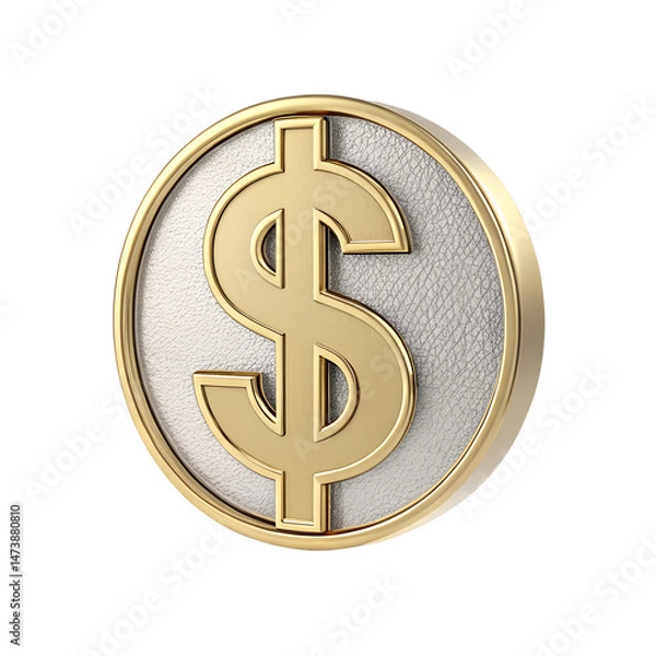 Fototapeta 3d Business and finance icon isolated on transparent background