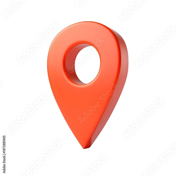 Obraz Red Map Pointer on a transparent background