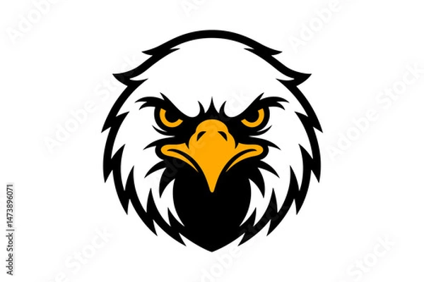 Fototapeta Eagle head vector illustration mascot logo design