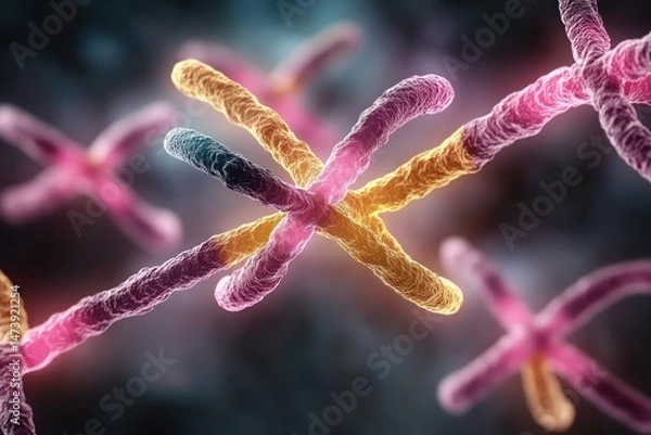 Obraz Chromosome diagram highlighting trisomy and Down syndrome genetic traits