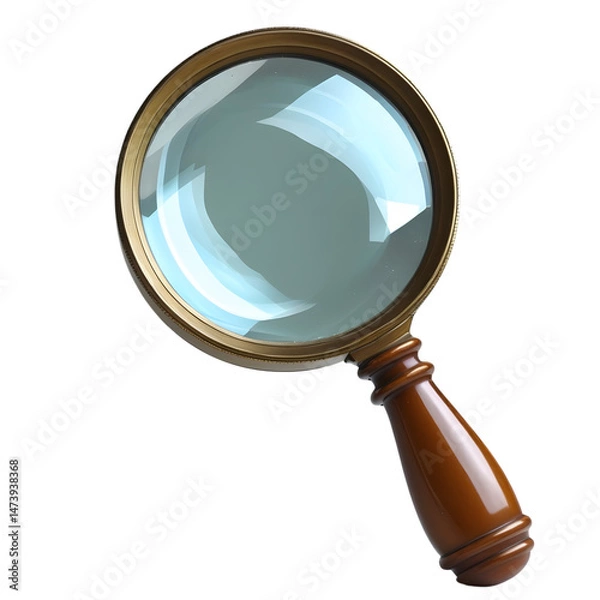 Obraz Inspection Magnifying Glass on a transparent background