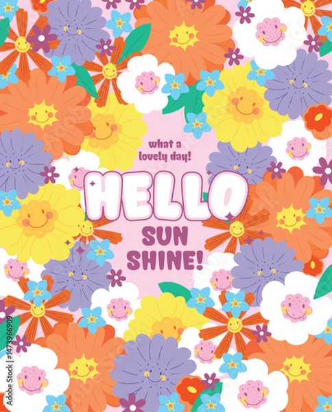 Obraz Bright blooms and happy vibes!  Say hello to sunshine and let your day blossom beautifully.