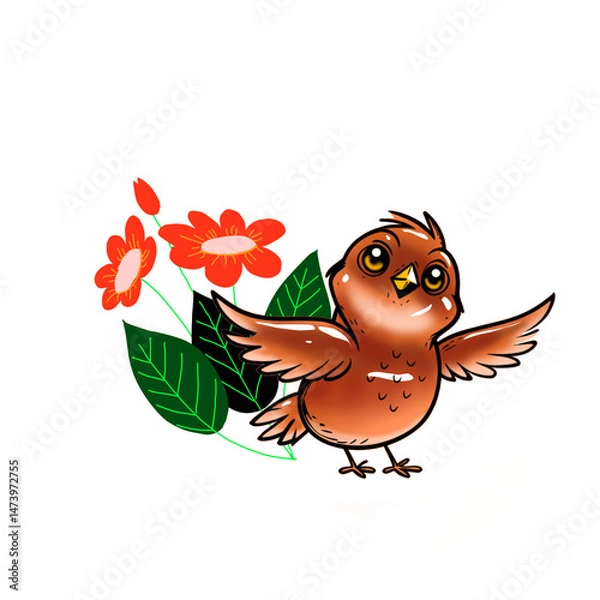 Obraz bird with heart