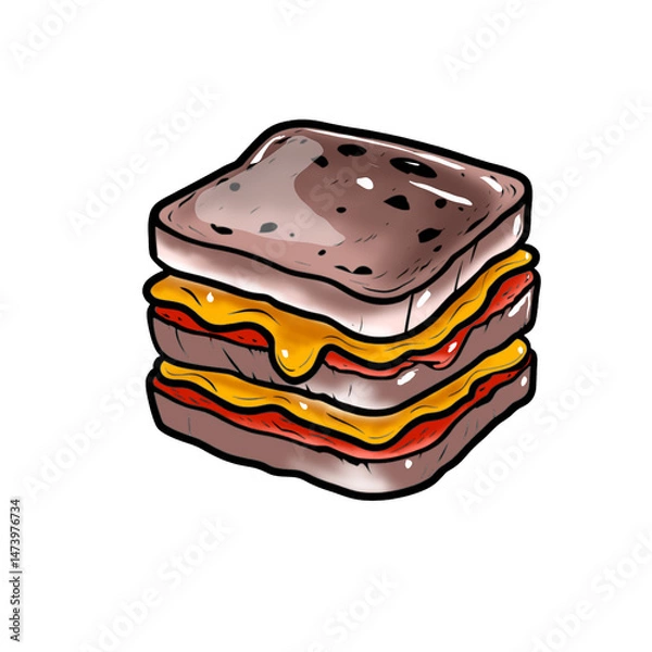 Obraz sandwich with cheese