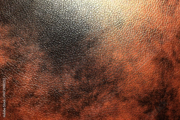 Fototapeta Brown leather texture background showing close up detail and grain