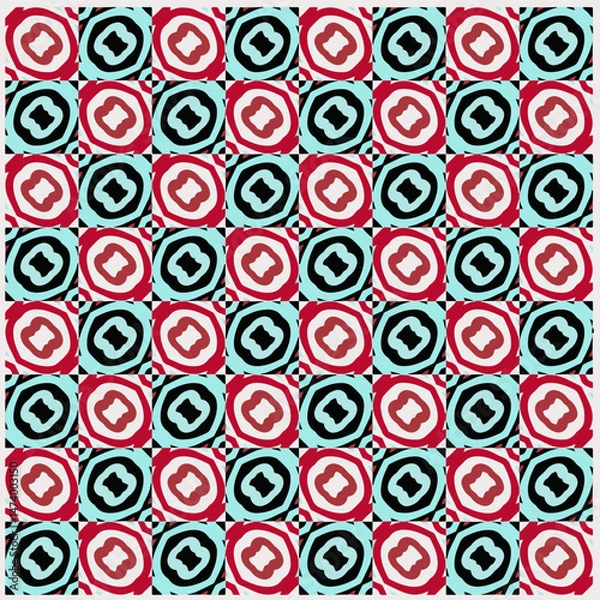 Fototapeta Abstract ethnic rug ornamental seamless pattern.Perfect for fashion, textile design, cute themed fabric, on wall paper, wrapping paper and home decor.Vector graphics for design.