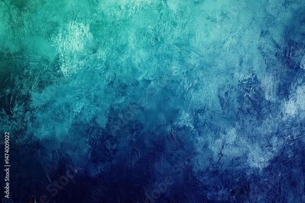 Fototapeta Abstract textured background of varying teal and blue hues, showing a textured, mottled effect