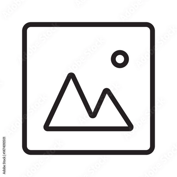 Obraz Album icon, Photo gallery icon, Image gallery, symbol, vector, Picture signs. Gallery icon vector, silhouette. simple icon
