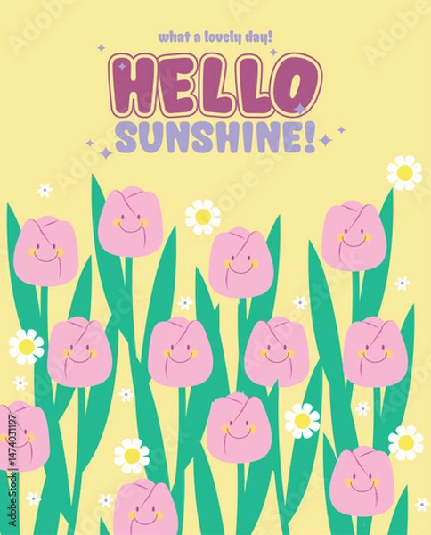 Obraz Smiles in full bloom! Let this sunny day fill your heart with joy and a garden full of good vibes.