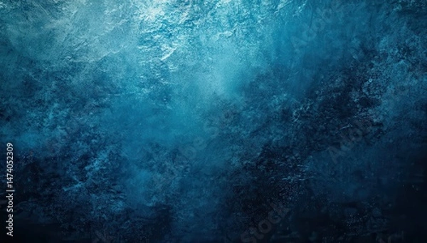 Fototapeta Deep blue textured surface, suggestive of ice or frost, with a slightly hazy, uneven pattern