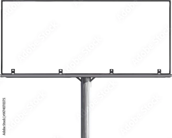 Fototapeta Blank billboard mockup. Vector illustration