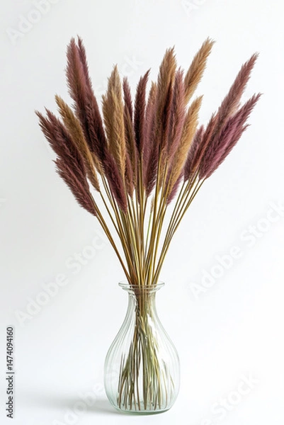Obraz Bouquet of pampas grass in a glass vase