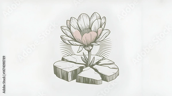 Obraz vector illustration of a flower