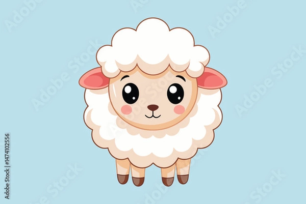 Obraz   cute sheep colorful Vector