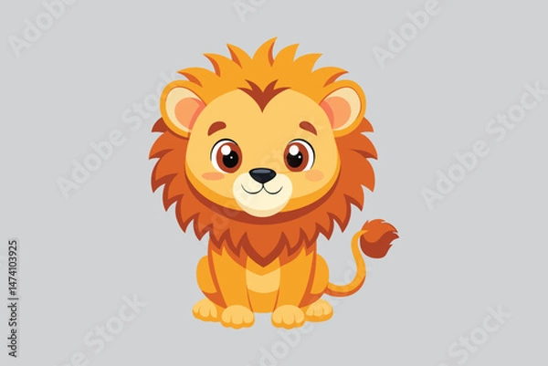 Obraz  cute lion colorful Vector