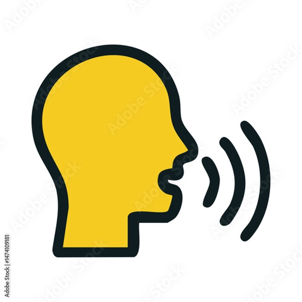 Fototapeta Talk Icon - Vector People Talking and Communication Illustration