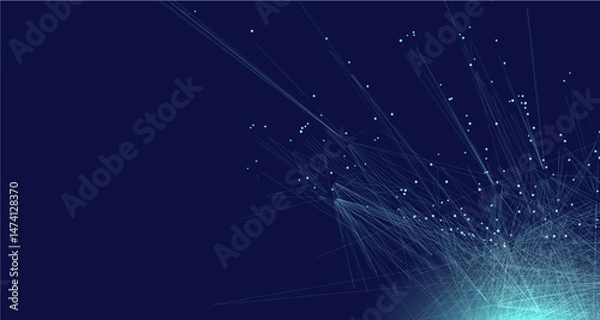 Fototapeta Creative Technological Particles Falling 2025 Best Design 
