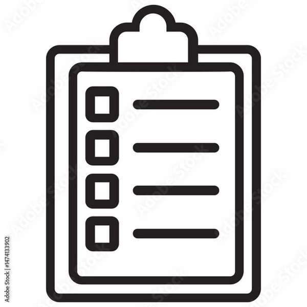 Fototapeta  Checklist Icon, To-Do List, Task Management, Work Tasks, Action Items