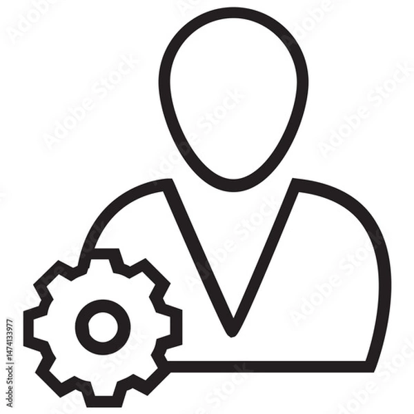 Fototapeta Manager Icon, Business Leader, Team Supervisor, Corporate Management, Office Manager Symbol