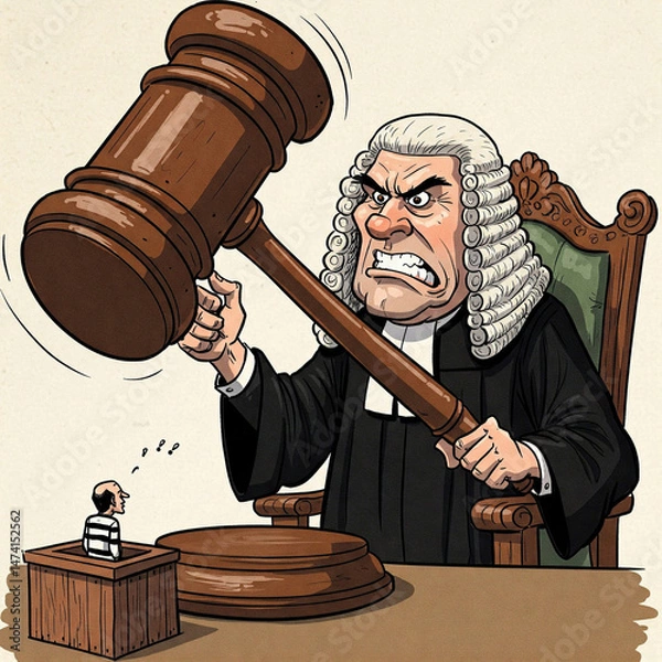 Fototapeta Judge. Caricature.
