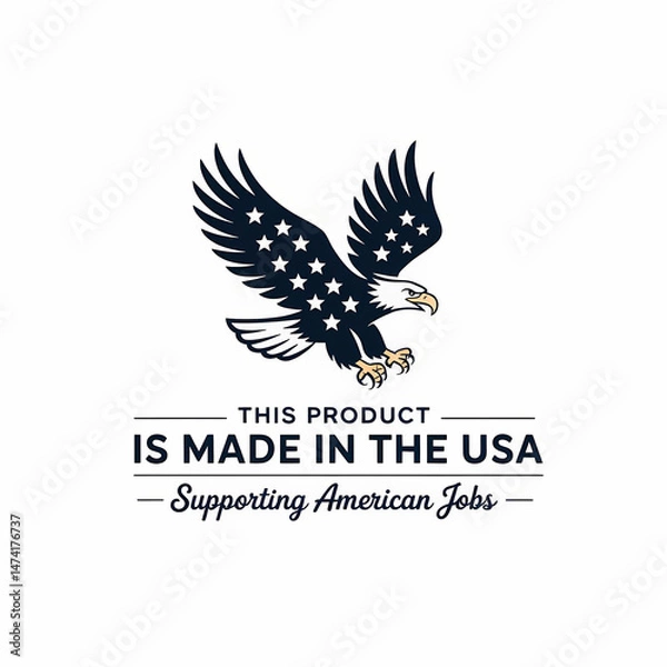 Obraz Bold Emblem Representing American Manufacturing And Workforce Commitment