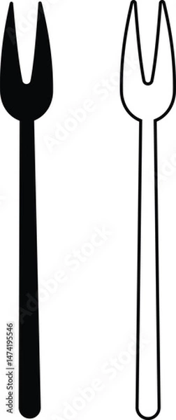 Fototapeta Grilling utensils kitchen spatula tool icon set vector collection isolated on transparent background. Silhouette symbol. Kitchen utensils for cooking food design for web and app.