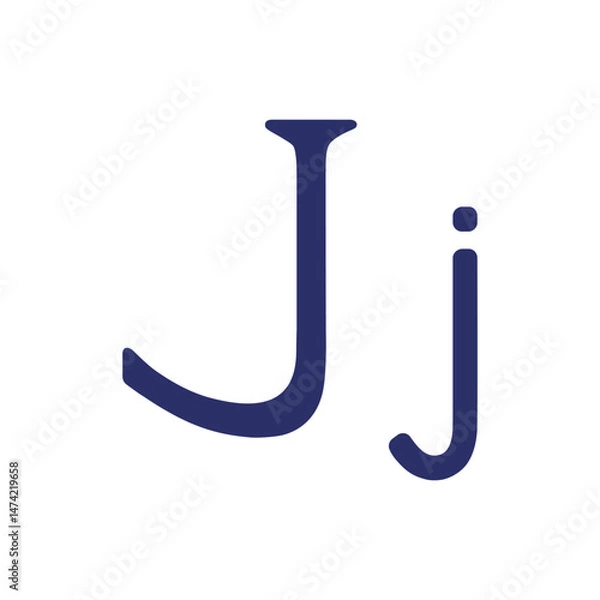 Obraz English letter (uppercase and lowercase) isolated on white background