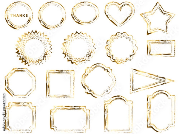 Fototapeta フレーム筆1、1金