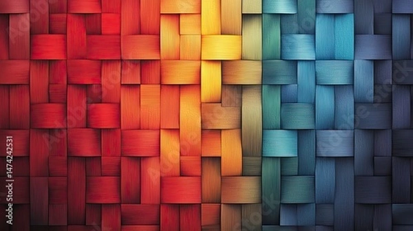 Fototapeta Sleek Abstract Pattern Background in Vibrant Color Gradient