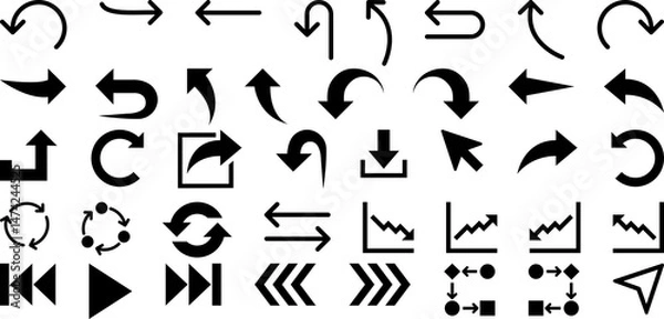 Obraz 矢印のイラストセット