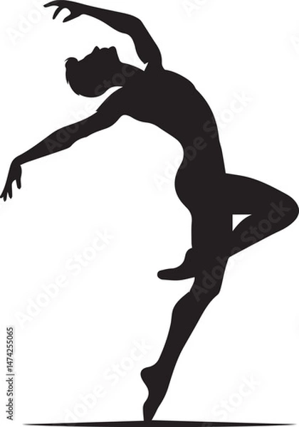 Obraz Dancer Silhouette Vector Set – Dynamic Dance Pose Illustrations for Artistic, Fitness, and Performance Design Projects
