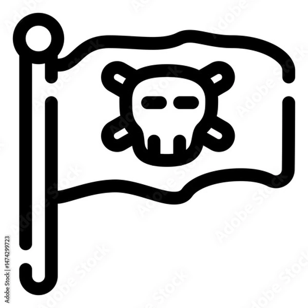 Fototapeta jolly roger icon