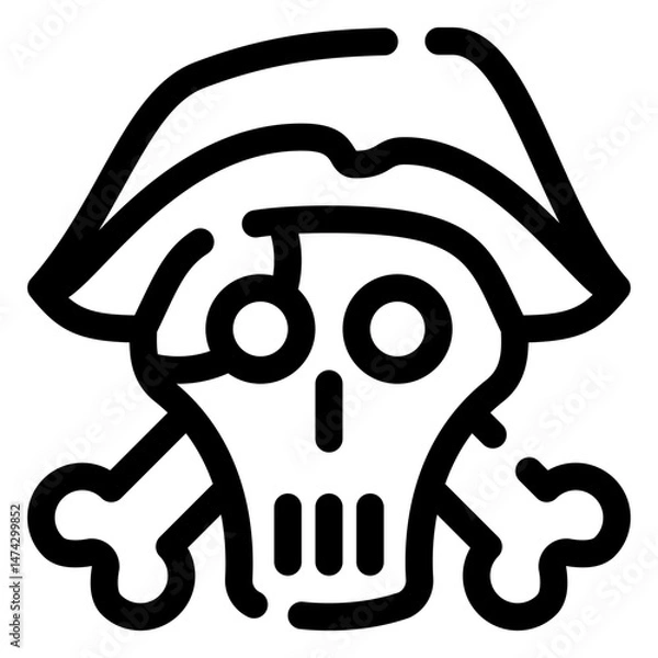 Fototapeta pirate icon
