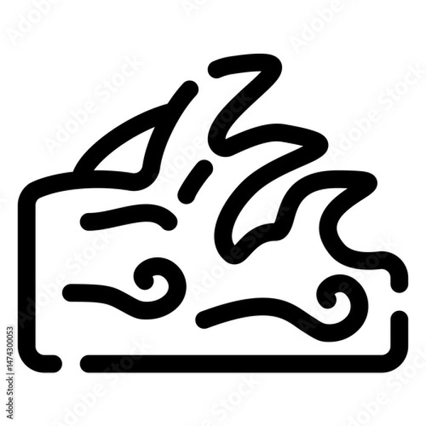 Fototapeta waves icon