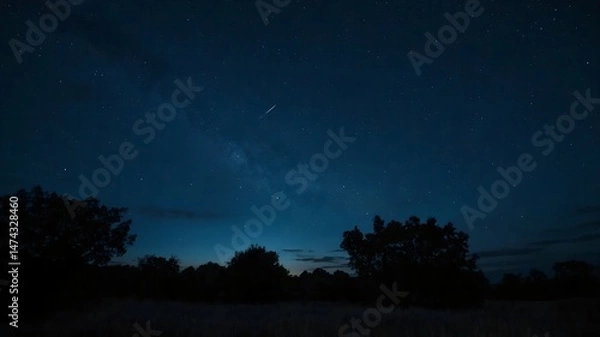 Fototapeta night sky with clouds
