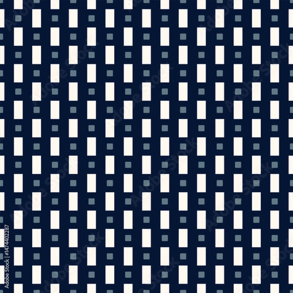 Fototapeta Elegant pattern geometric background abstract square line shape modern design. Repeat tiny small elements fashion style fabric textile swatch ladies dress, mens scarf, shirt all over print block.