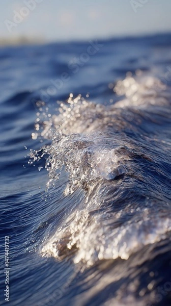 Obraz Ocean waves glistening sunlight