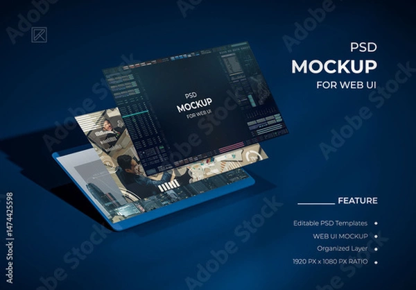 Fototapeta Web Ui Ux Design Mockup