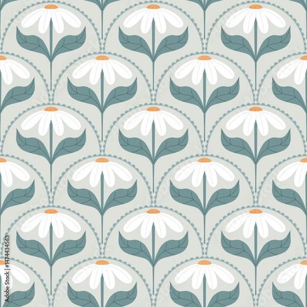 Fototapeta cute flower seamless pattern