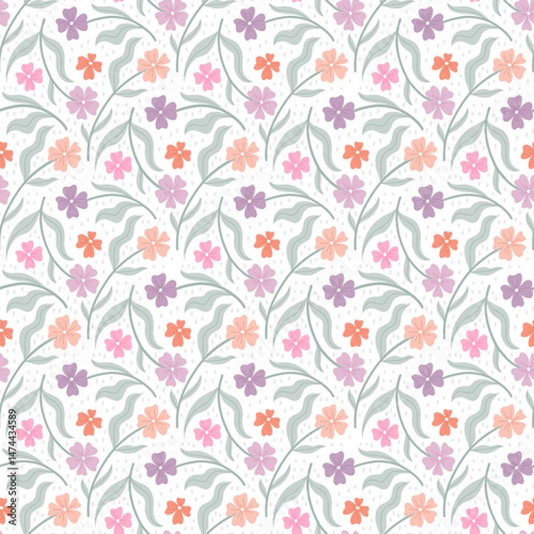 Obraz cute flower seamless pattern