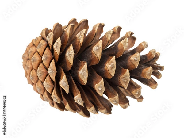 Fototapeta Isolated Studio Shot of a Pinecone Isolated on transparent background cutout, PNG file, Cutout file