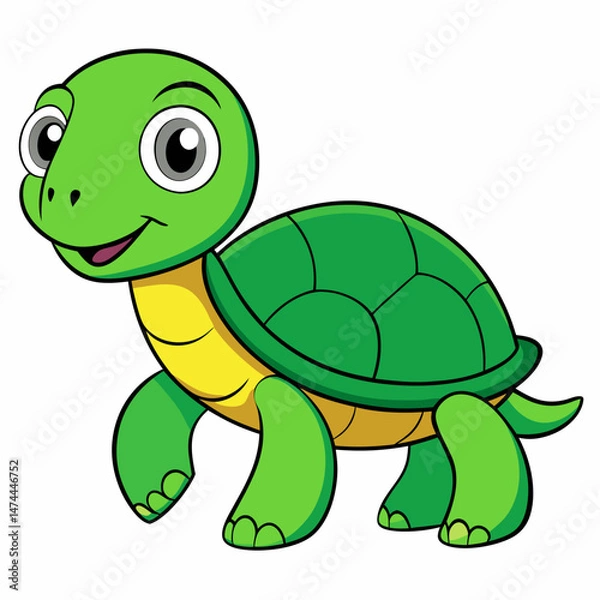 Fototapeta Emerald Sea Turtle Vector Art