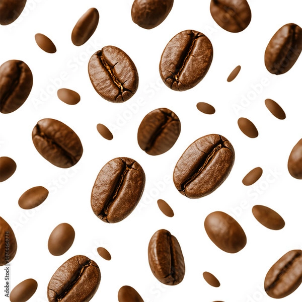 Fototapeta coffee beans isolated on white isolated on transparent or white background png