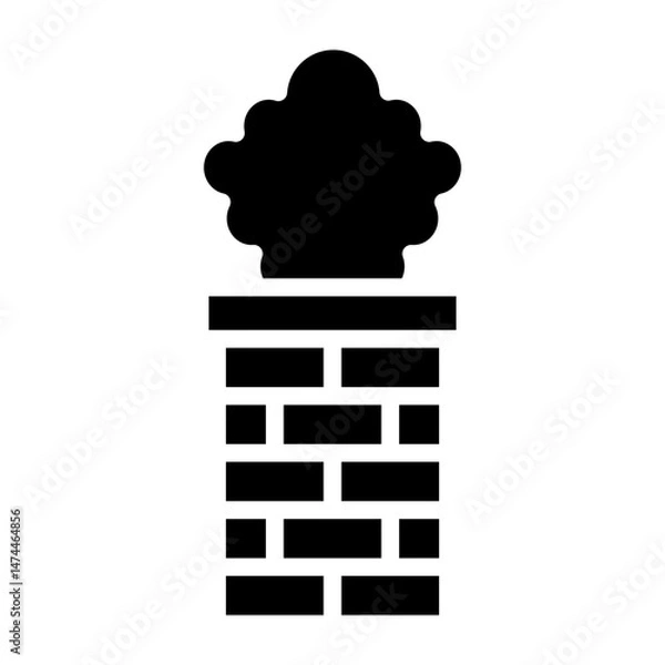Obraz Chimney  Vector Glyph Icon Design