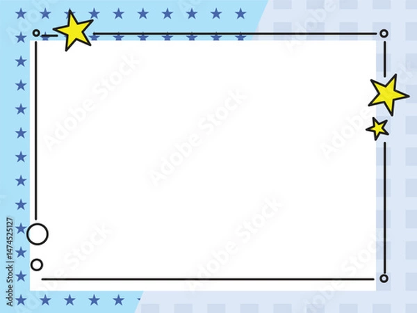Obraz Simple atmospheric cartoon star border vector background