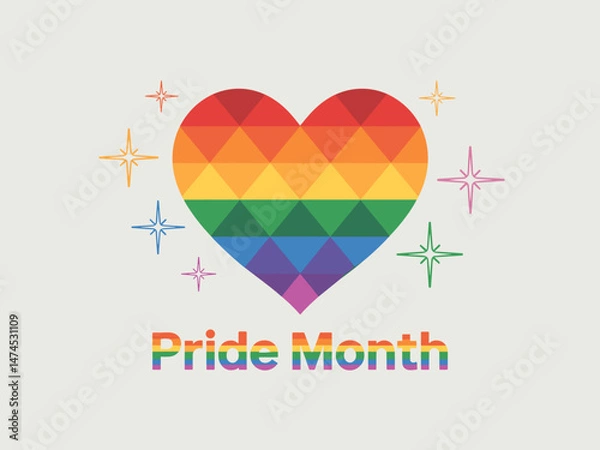 Fototapeta pride month flag, happy pride month, gay pride month, lgbt, happy pride, pride flag, month flag, pride flag, flag pride, gay, national pride day, american pride month, pride flag with blank space, rai