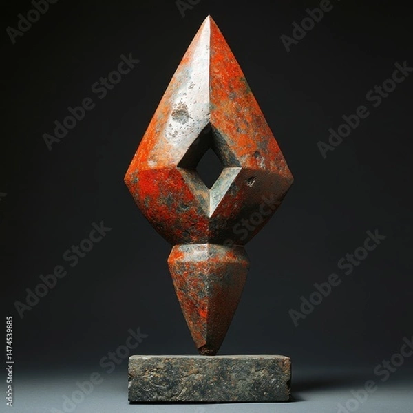 Fototapeta unusual arrow shape with sacred triangle base