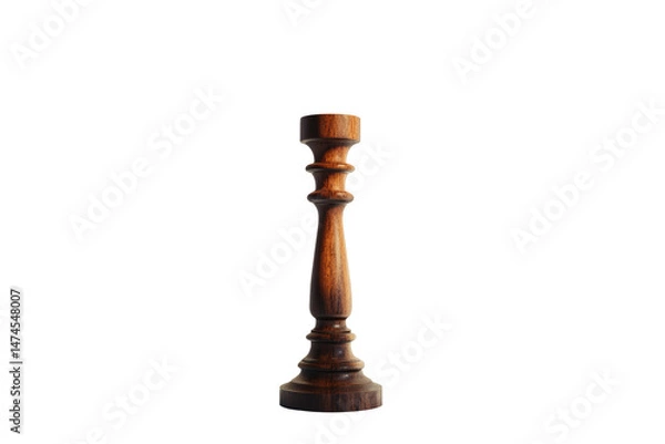 Obraz Elegant, dark wood candlestick holder with turned details